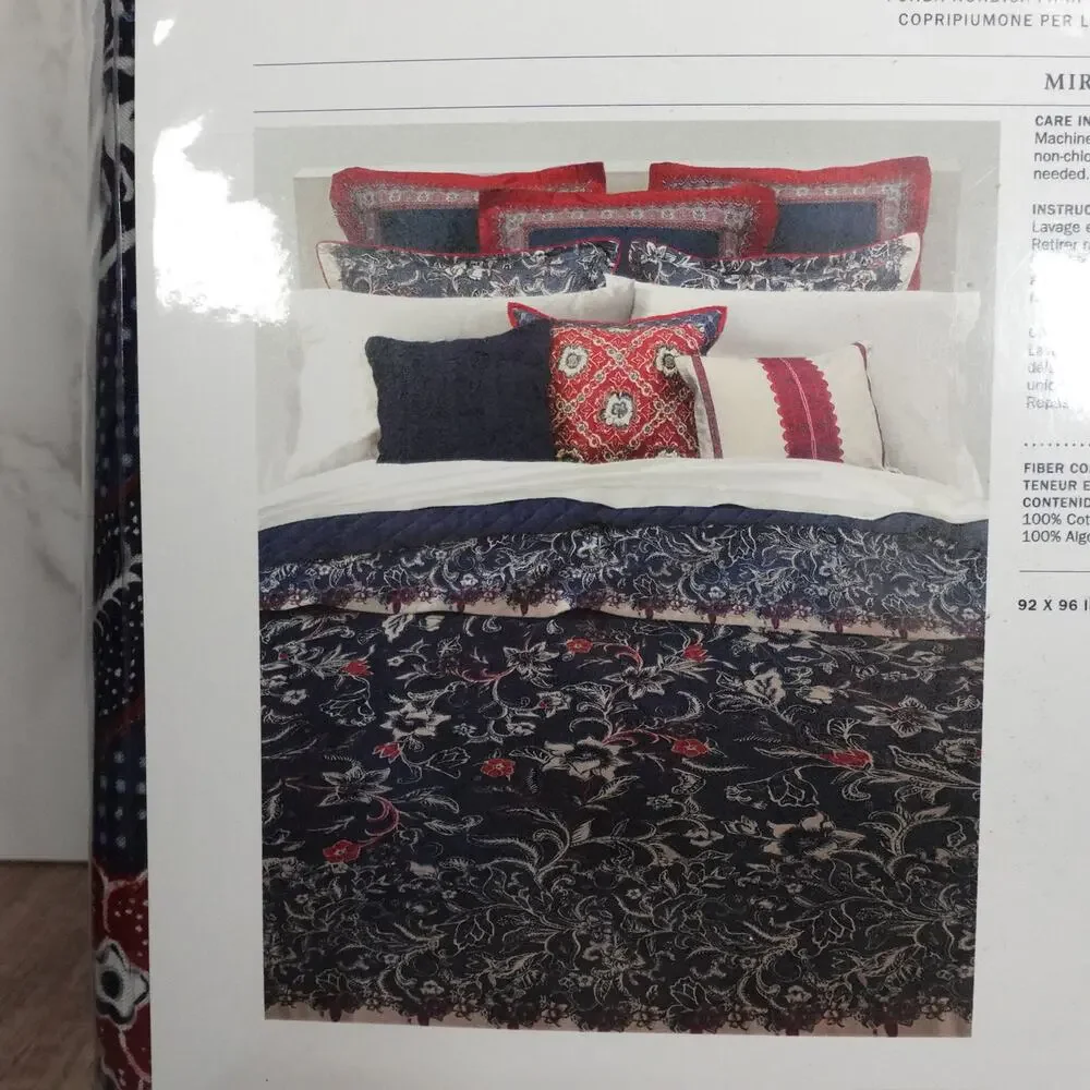 Ralph Lauren Mirabelle Duvet Cover Full/Queen 92x96 Navy Blue Floral Paisley NWT